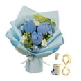thumbnail image 2 of Ramo de tulipanes de ganchillo, ramo tejido, decoraciones para el día de San Valentín, tejido a mano Azul, 2 of 9