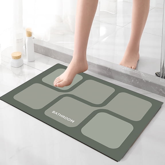 AZXY Bath Mats for Bathroom Floor,Diatomite Bath Mat,Quick Dry Absorbent Bathroom Rugs Clearance