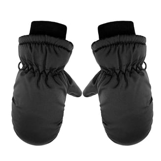 HIGHCAMP Kids Winter Snow Mittens With Long Cuff | Waterproof Ski Gloves For Toddlers Boys & Girls