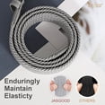 thumbnail image 4 of Women Braided Woven Elastic Stretch Belt Men Web Casual Belt for Pants Jeans, 4 of 7