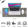 thumbnail image 5 of Long Mouse Pads for Desk,Geometric Diamond Striped Pattern Desk Mats on Top Of Desks, Desk Mouse Pad Extra Large with 3mm Non-Slip Base and Stitched Edge for Gaming,Office,Work,Home 31.5"x11.8", 5 of 6