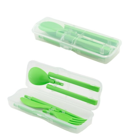 box utensil cutlery fork spoon sistema lunch knife chopsticks camping travel plastic pack all4hiking walmart