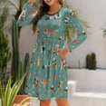 thumbnail image 6 of Fall Dresses for Women 2024, Veterinary Clinics Womens Fall Dresses Long Sleeve Casual Tie Waist Clothes, Womens Fall Fashion 2024 Midi  Dresses Outfits with Pocket, 6 of 6