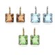 thumbnail image 5 of Schijia high version of three-color square diamond crystal Bella earrings ladies Swarovski elements candy earrings women, 5 of 5