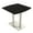 Black Cypress w/Silver Base, variant on 45" Small Arc Rectangle Bistro Height Table Square Metal Base Bar Table