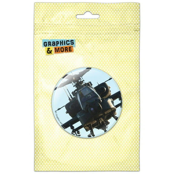 Apache Helicopter Pinback Button Pin Badge
