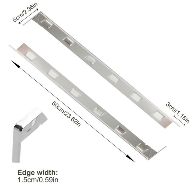 2PCS Stove Gap Covers Stainless Steel Gap Covers Lightweight Durable Easy to Clean Cover Stovetop to Counter Filler Guard Spills on Countertop Stove Guard for Spills