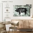 thumbnail image 5 of Elephant Stock Fresh Pork Wall Sign Wall Art - Horizontal Canvas Wall Art - Living Room Wall Decor - Wall Signs Canvas - Black And White Decor - 48" x 32", 5 of 8