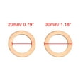 thumbnail image 3 of 20 Pcs 20mm Inner Dia Copper Washers Flat Sealing Gasket Rings for Cars, 3 of 3