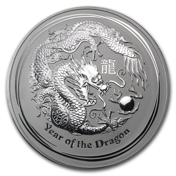 2012 Australia 1 kilo Silver Year of the Dragon BU