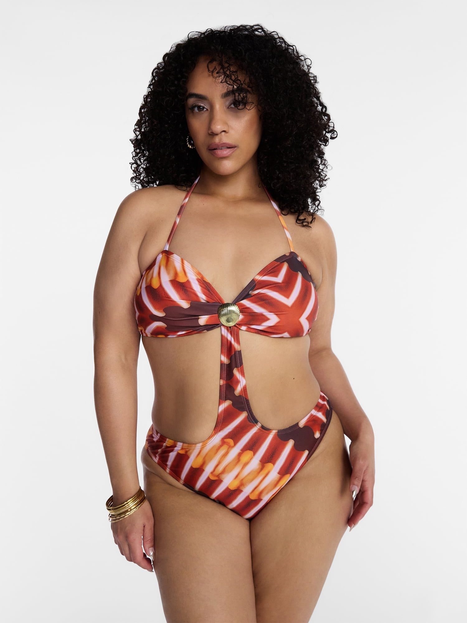 Hot Girl Summer by Megan Thee Stallion Women's and Women's Plus Bombshell Monokini One-Piece Swimsuit, Sizes XS-3X