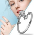 thumbnail image 2 of FORYULIK Star Ring Female Fashion Double Layer Five Pointed Star Ring Opening Adjustable, 2 of 4