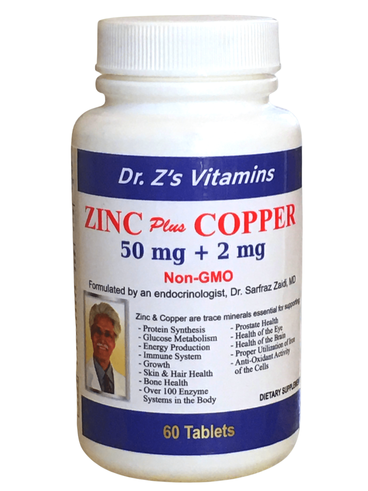Zinc Plus Copper 50 MG of Chelated Zinc and 2 MG of Copper Supports