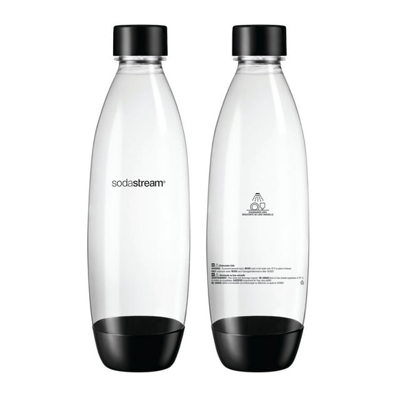 Ensemble de deux bouteilles de 1L Fuse (noir) - Va au lave-vaisselle