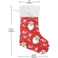 thumbnail image 2 of Coolnut Christmas Santa Claus Stocking 1pc, Large Fireplace Xmas Hanging Stockings with Plush Cuff for Family Holiday Party Decorations, 17.71"x 12.20", 2 of 7