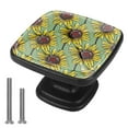 thumbnail image 1 of 4 Pcs Cabinet Handle Drawer Pulls Beautlful Sumflower Knobs with Screws Square Furniture Office Cabinet Knob Decoration, 1 of 1