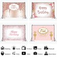 thumbnail image 4 of Glitter Sweet Girls Birthday Party Backdrop Rose Gold Happy Birthday Backdrop and Pink Rose Gold Tablecloth, 4 of 6