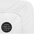 thumbnail image 3 of 400 Thread Count - Twin Size 10" Inch Deep Pocket 3 Piece Fitted Sheets Set, Extra Deep & 100% Egyptian Cotton Bottom Sheets, Ultra-Soft Mattresses & Bed Covers - Navy Blue Stripe., 3 of 4