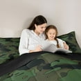 thumbnail image 5 of jejeloiu Green Camo Camouflage Twin Comforter Sets,Farmhouse Rustic Bedding Set For Teens Kids Reversible 2-Piece, 5 of 8