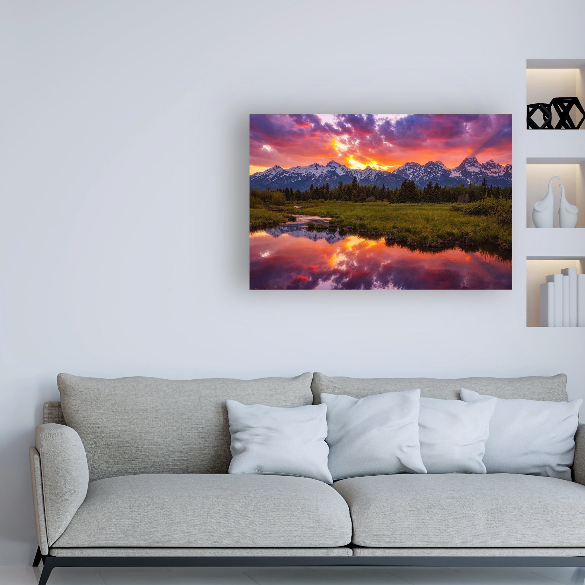Trademark Fine Art 'Black Ponds Sunset 1' Canvas Art by Darren White Photography