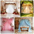 thumbnail image 5 of Efavormart Sheer Wedding Arch Drape 5ft × 10ft Navy Blue – Backdrop Curtain Panel with Rod Pocket, 5 of 5