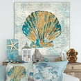 thumbnail image 2 of Designart 'Coastal Pastel seashells I' Vintage Nautical gallery-wrapped Canvas, 2 of 3