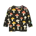 thumbnail image 4 of Abcomgle Girls Shirts Size 7-8 Crewneck Mushroom Graphic Toddler Girls T-Shirts 3/4 Sleeve Girls Shirts Summer Fashion Cotton Loose Tee Tops Girls 9-10 Years,Black, 4 of 4