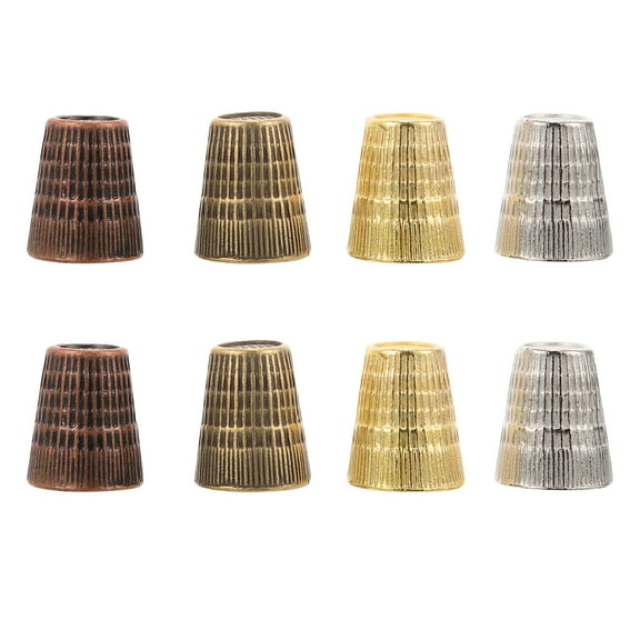 8pcs Copper Sewing Thimble Convenient Finger Protector Vintage Style Finger Thimble Sewing Accessory