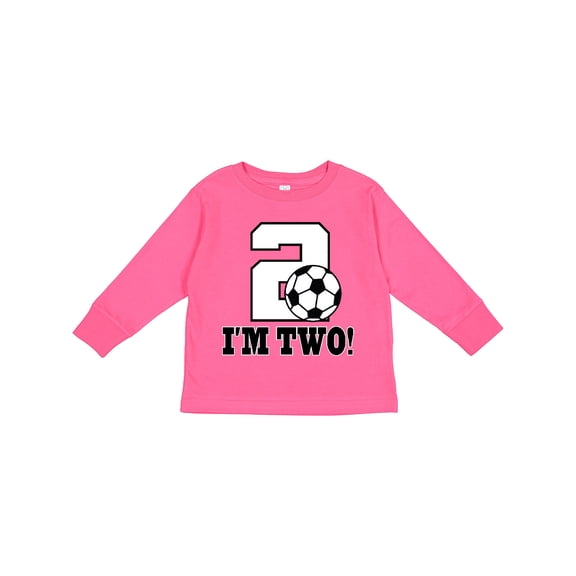 Inktastic 2nd Birthday Soccer Boys or Girls Long Sleeve Toddler T-Shirt