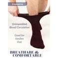 thumbnail image 7 of Hugh Ugoli Men's Loose Diabetic Ankle Socks Bamboo, Wide, Thin, Seamless Toe and Non-Binding Top, 4 Pairs, Burgundy, Shoe Size: 11-13, 7 of 7