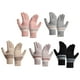 thumbnail image 3 of Guantes Cálidos de Invierno Qarigey Mitones de Punto Elásticos Gris, 3 of 6