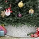 thumbnail image 2 of Yuarrent Base de cesta de árbol de Navidad adornada con detalle de lentejuelas que hace que el árbol de Navidad luzca más delicado Kits de decoración para fiestas blanco, 2 of 6