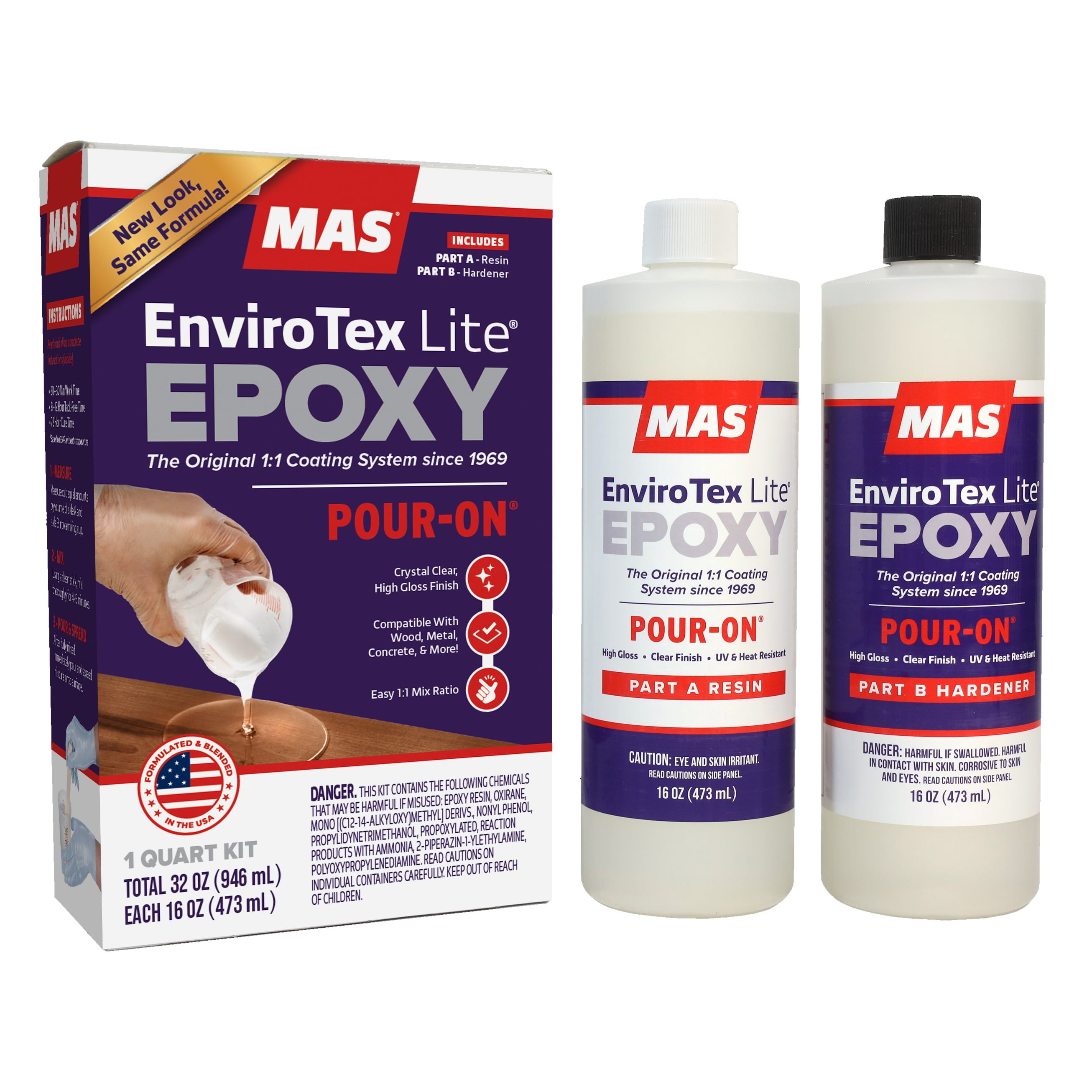 Envirotex Pour-On Lite High Gloss Epoxy Coating, 32 oz