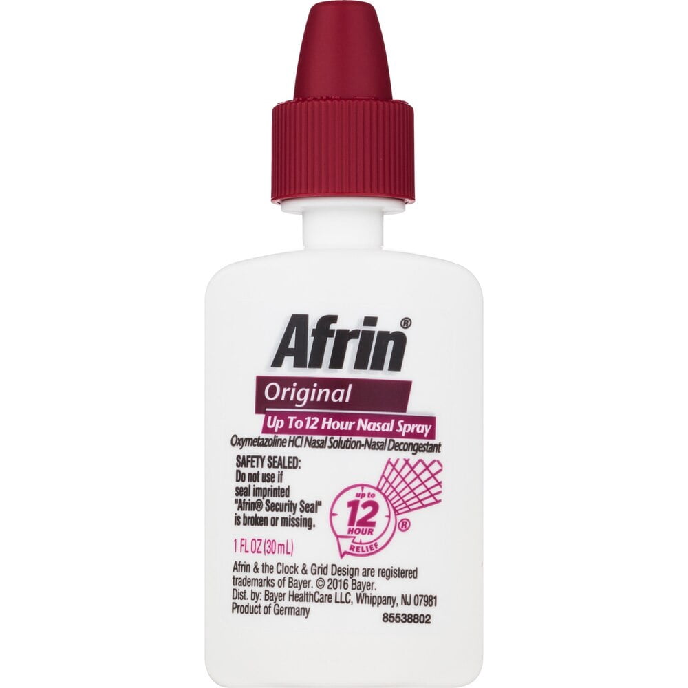 Afrin Original Nasal Spray Maximum Strength 12Hr Congestion Relief, 1 oz