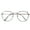 Black & Silver, variant on D-GROEE Blue Light Glasses Men Women, Cat Ears Round Metal Frame Clear Lenses, Round Clear Computer Gaming Eyewear