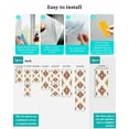 thumbnail image 7 of Window Privacy Film Orange Aztec Stained Glass Window Film Decorative Sun Block Window Cover Southwest Neutral Abstract Geometric Art Window Clings Static Adhesive Sticker for Bathroom 17.7"x78.7", 7 of 7
