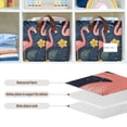 thumbnail image 4 of Yayeee Foldable Storage Basket for Shelves with Handles Waterproof Cloth Bins, Floral Flamingo, 4 of 7