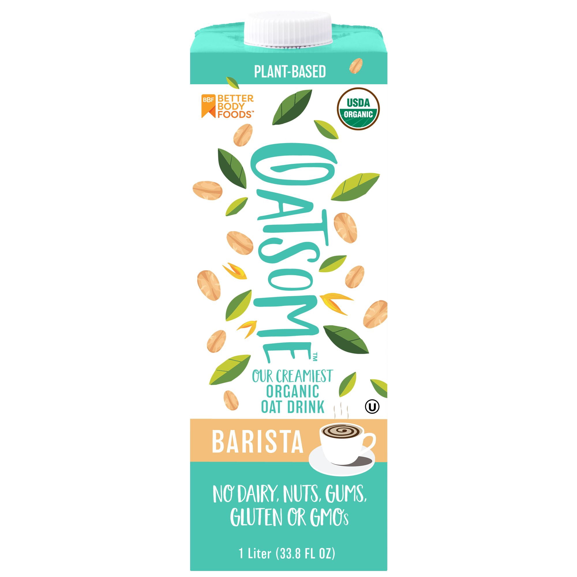 (3 pack) Oatsome Organic Oat Milk, Extra Creamy Barista Blend, 33.8 fl oz