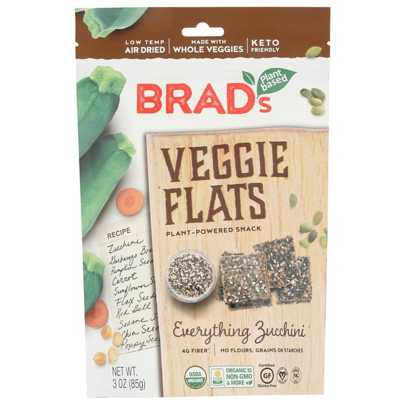 Brad's Raw Organic Everything ESF27 Zucchini Veggie Flats, 3 OZ
