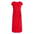 thumbnail image 3 of Time and Tru Women's and Women's Plus Side Tie Midi Dress with Dolman Sleeves, Sizes XS-4X, 3 of 5