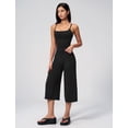 thumbnail image 4 of IDOPIP Workout Sets for Women Two Piece Halter Tank Top Sports Bra Matching Wide Leg Capri Flared Gauchos Pants Gym Cropped Leggings Athletic Running Work Yoga Pilates Outfits, 4 of 6