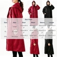 thumbnail image 3 of Neewe Womens Plain Rain Poncho Stylish Polyester Waterproof Raincoat with Pocket Hood Zipper, 3 of 7