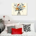 thumbnail image 3 of PRATYUS Grey Blue Flowers Canvas Wall Art Picture 20x16in for Living Room Bedroom 20x16in, 3 of 3