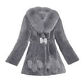 thumbnail image 1 of WEIYLL Womens Fleece Jacket Warm Outwear Plush Solid Color Long Sleeve Overcoat Grey Fall Clothes Size XL, 1 of 4