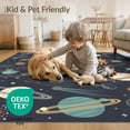 thumbnail image 4 of ODIKA 8'x10' Washable Area Rug System Galaxy Planet Map With Ringed Worlds And Comet Trails for Living Room, Under Sectional, Family , Durable, Non-Slip, 4 of 7