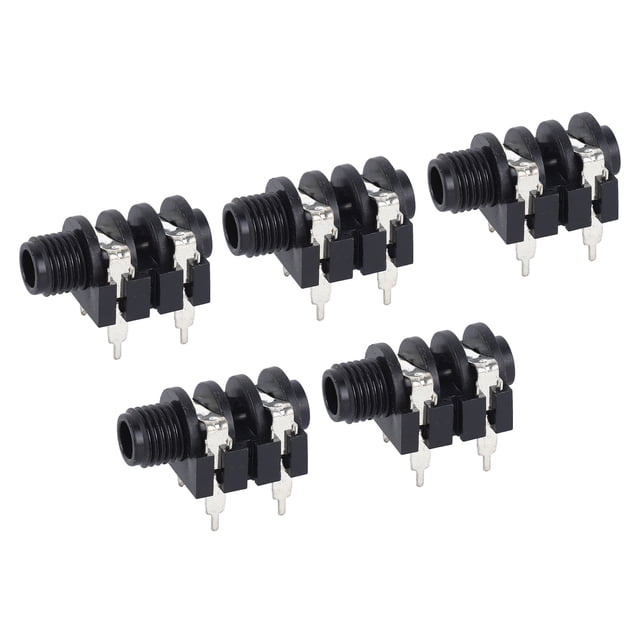 5Pcs 6.35mm 4P Stereo Socket 6.5mm Input Stable Transmission Easy Operation For Microphone Electric Guitar