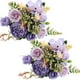 thumbnail image 1 of Kitchen Aid Flores artificiales, 2 piezas de peonía de seda, hortensias, ramo de flores, arreglos de mesa, centros de mesa (púrpura), 1 of 5