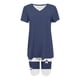 thumbnail image 3 of Blusas para las Mujeres Casual Impreso Cuello en V Manga Corta Blusa Pantalones Cortos, Conjuntos de Ropa para las Mujeres, 3 of 5