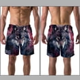 thumbnail image 3 of luoweisi Men's Beach Shorts Quick Dry Swim Trunks with Mesh Lining Wolf XL, 3 of 5