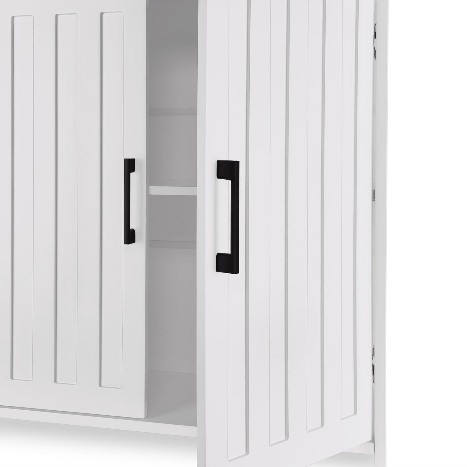 Monroe Armoire de plancher à deux portes - Blanc